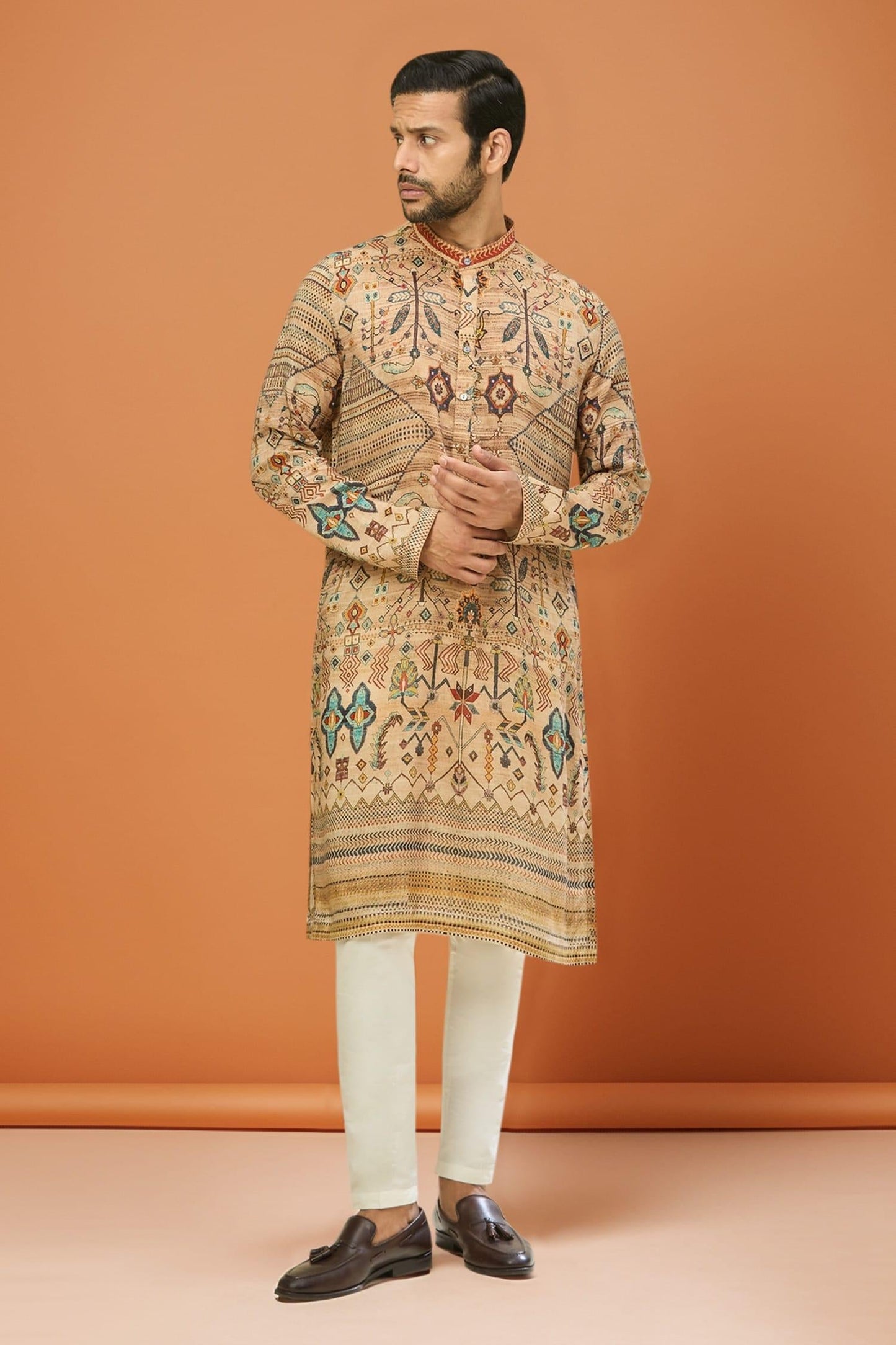 Kurta Set Gold Digital Print