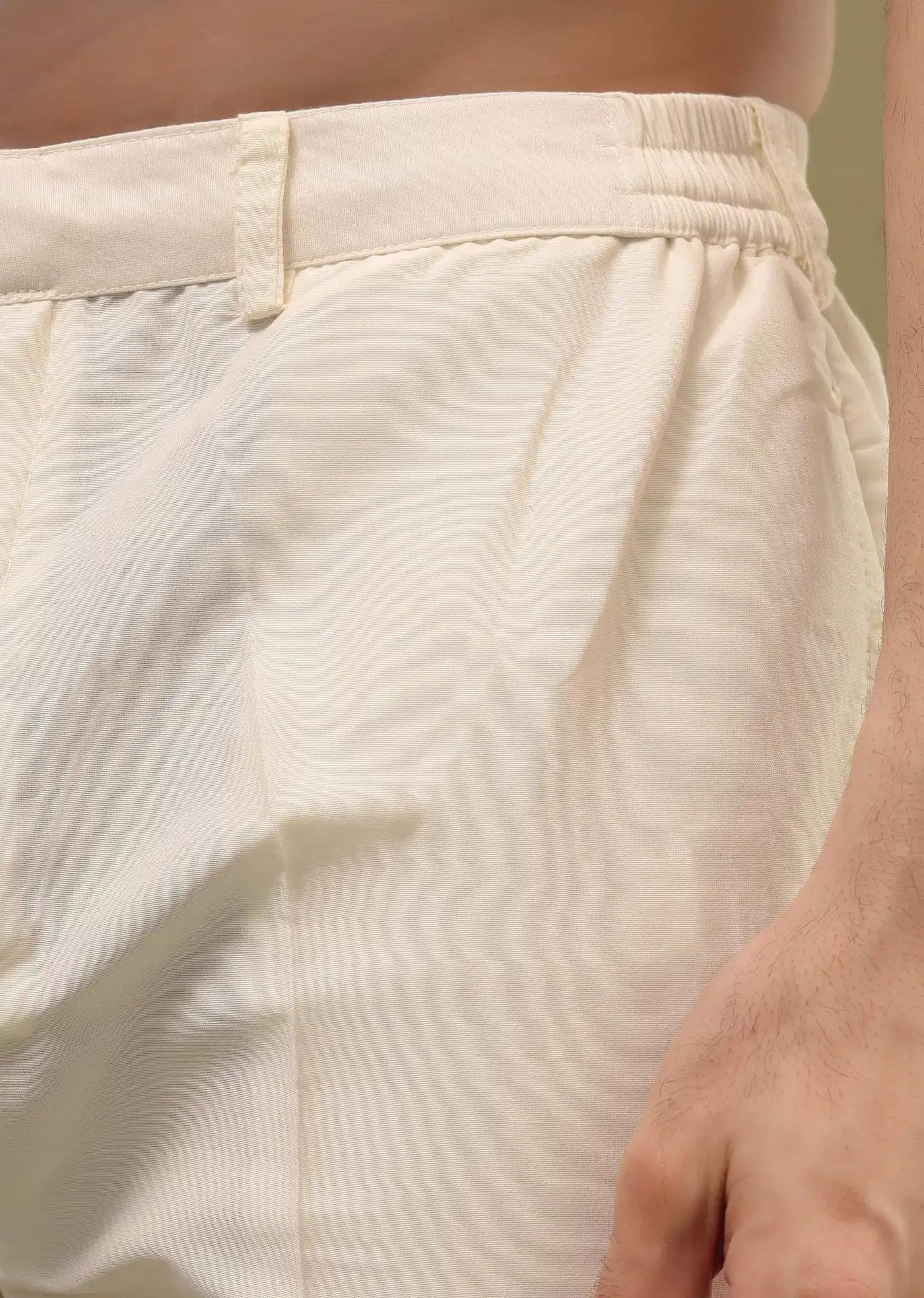 Beige Kurta Set In Resham Work With Dupatta For Men Elegant Designer Kurta Sets