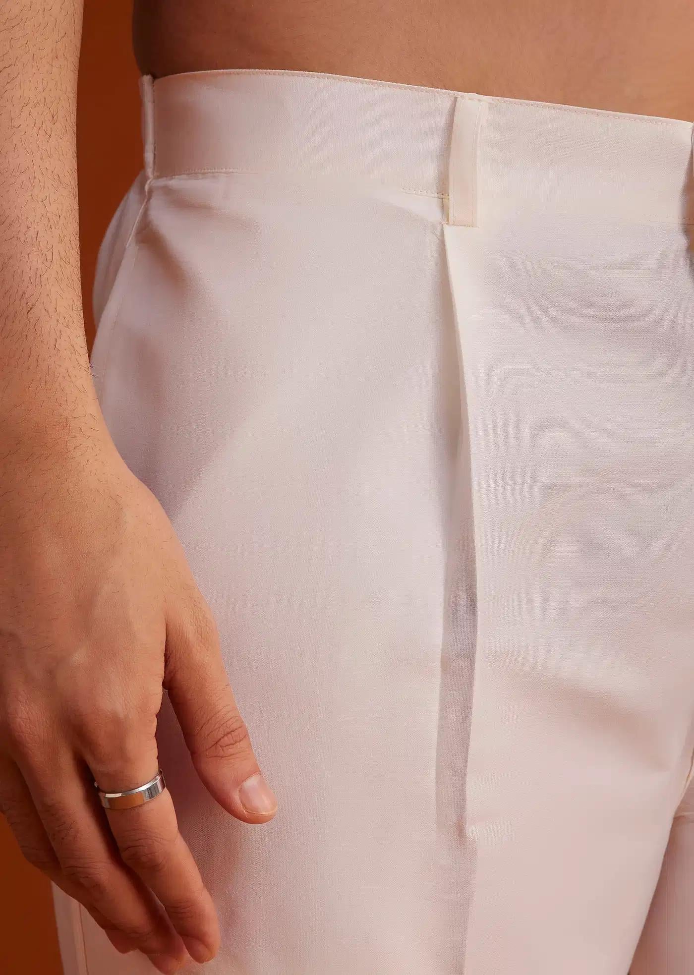 Beige Printed Silk Kurta Set Hand Embellishments Elegant Designer Kurta Sets