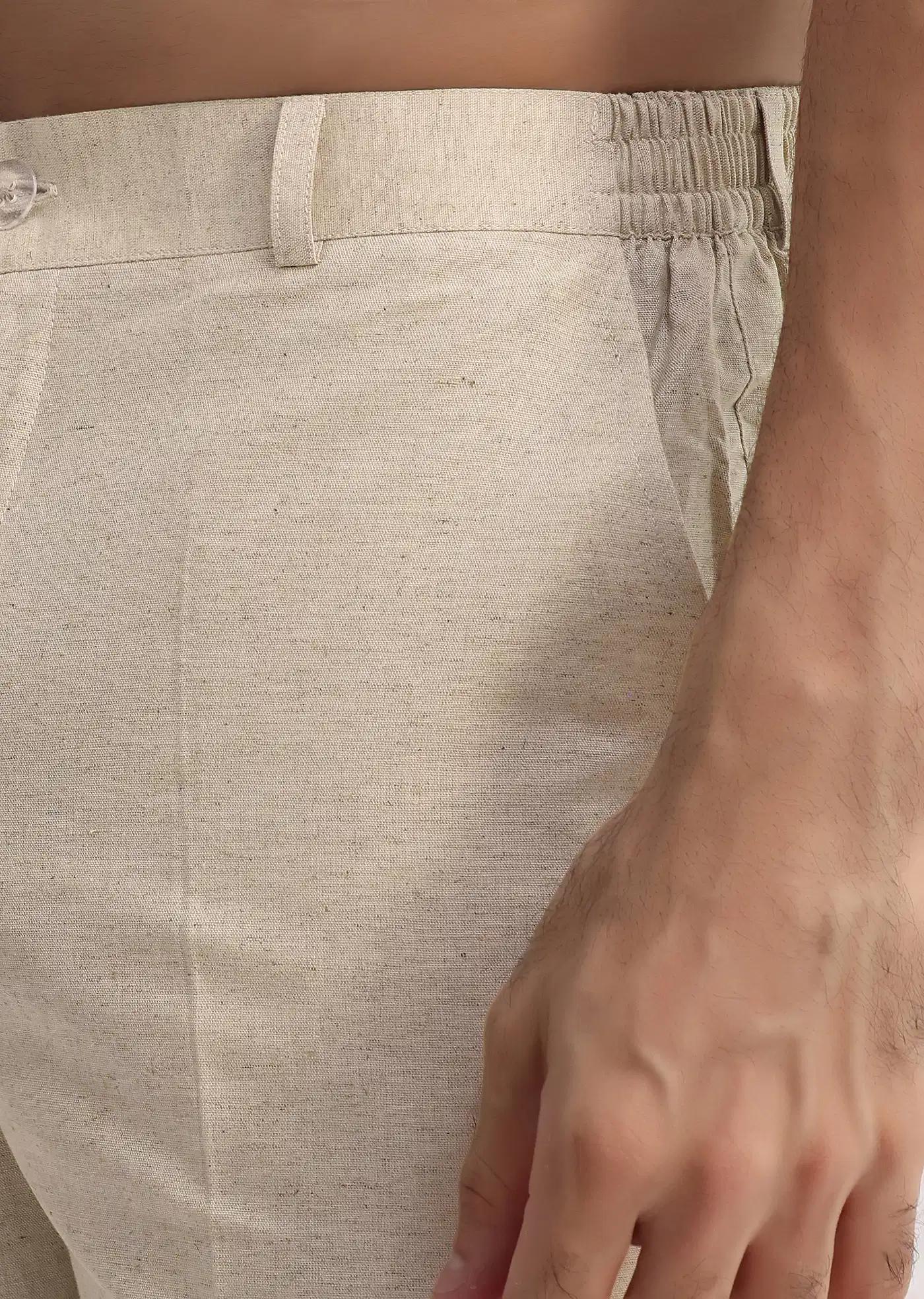 Beige Resham Work Kurta Set For Men Elegant Designer Kurta Sets