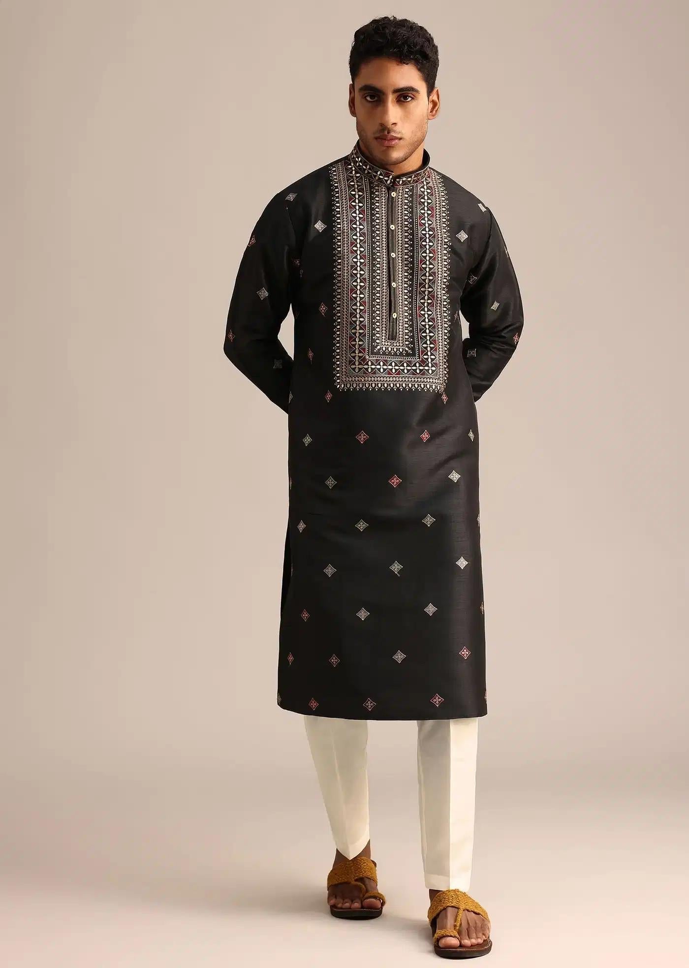 Black Mirror Work Kurta Set Elegant Designer Kurta Sets