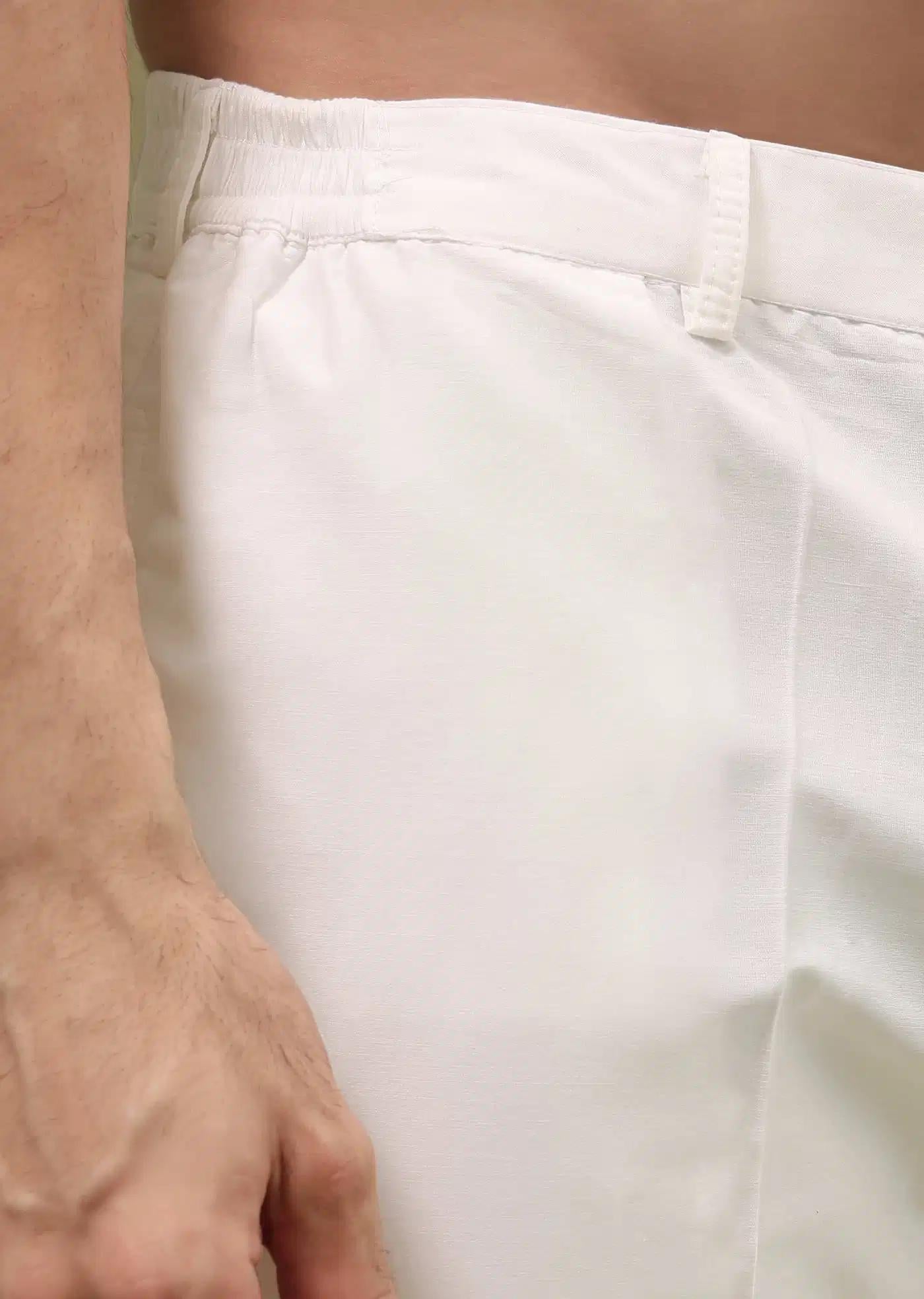 Blue Bud Embroidered Linen Kurta Set For Men Elegant Designer Kurta Sets