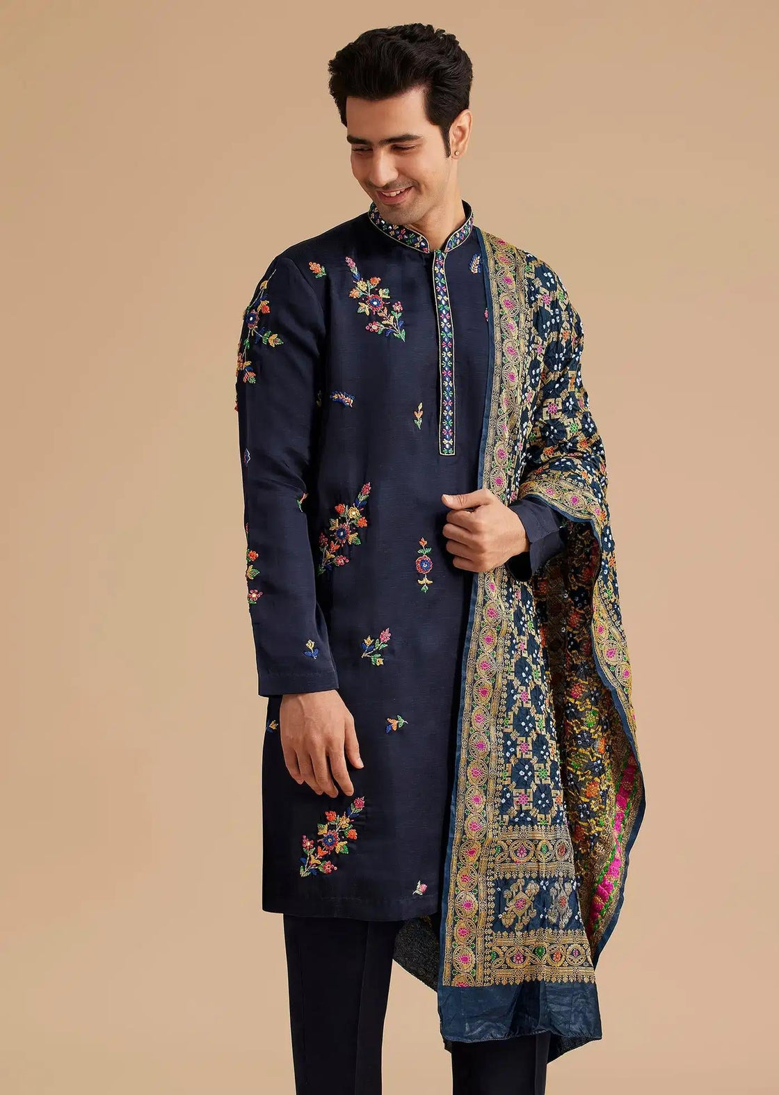 Blue Embroidered Kurta Set With Dupatta Elegant Designer Kurta Sets