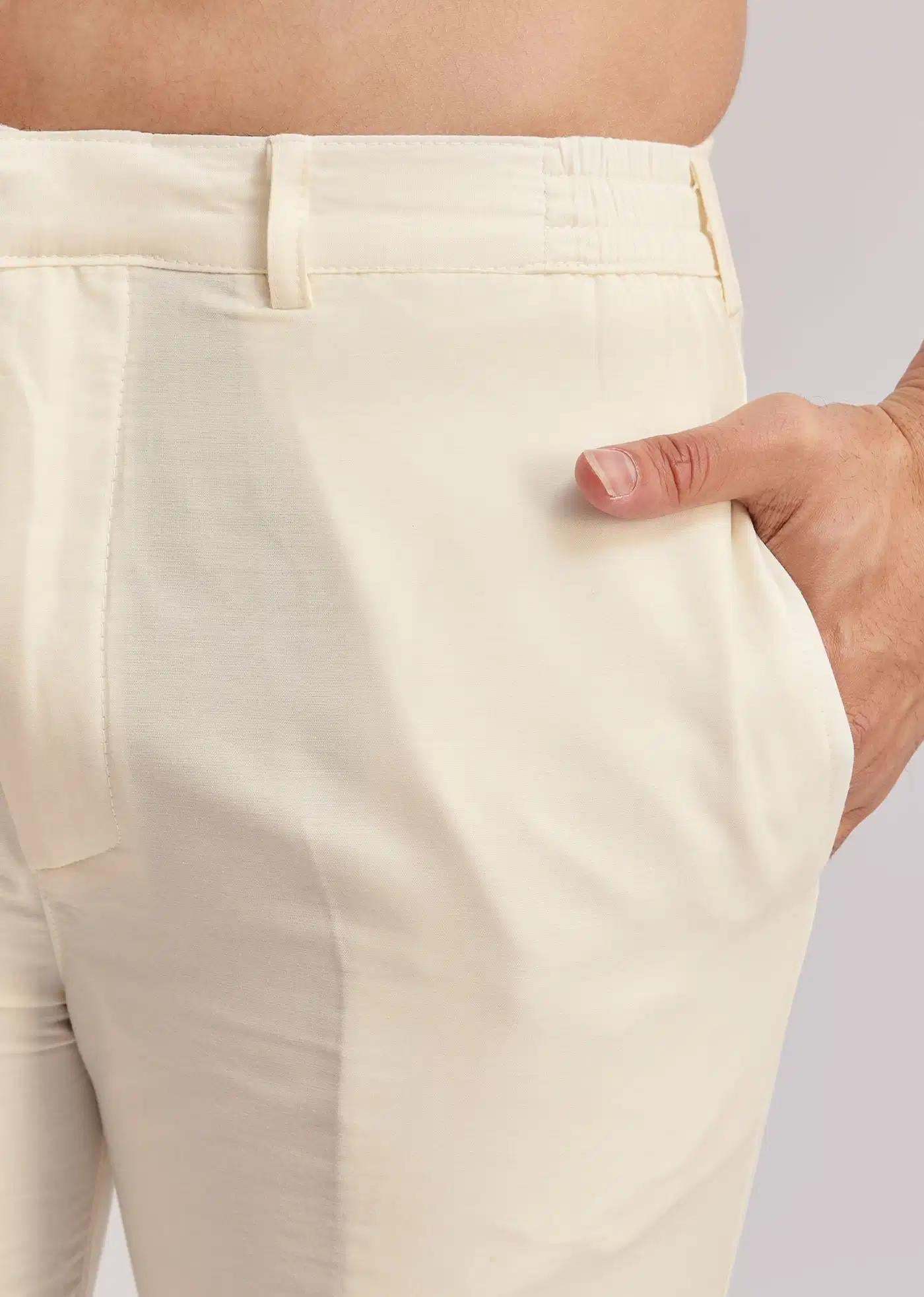 Brown Cotton Kurta Set With Embroidered Yoke And Sleeve Cuffs Elegant Designer Kurta Sets