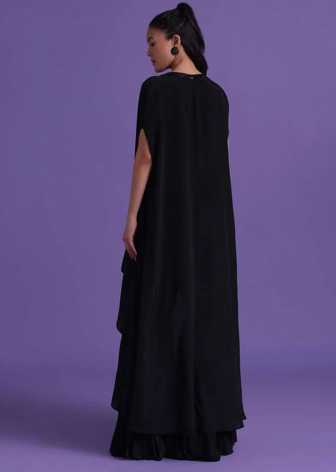 Sharara And Blouse With Cut Dana Embroidery And Satin Shrug
