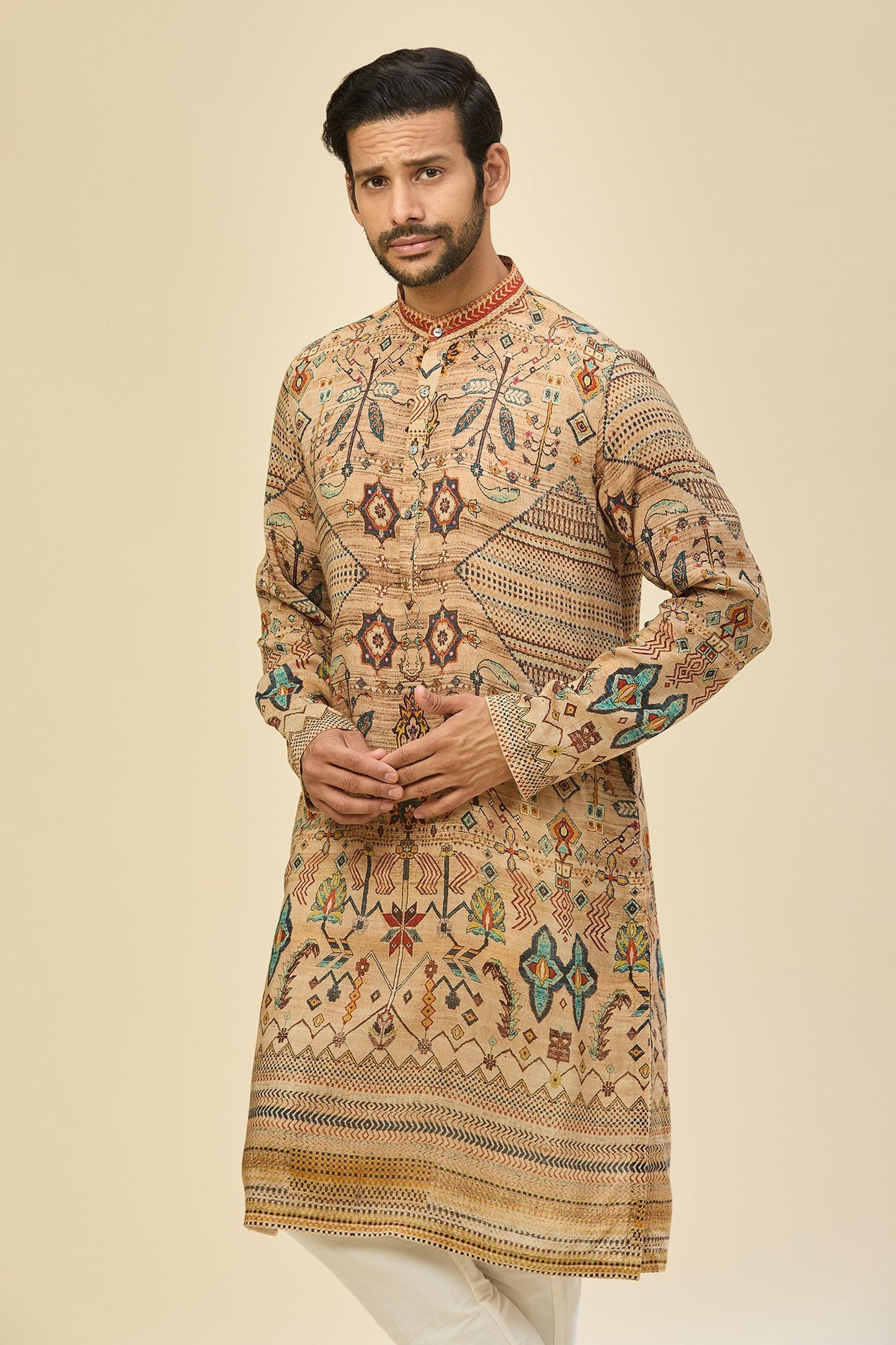 Kurta Set Gold Digital Print