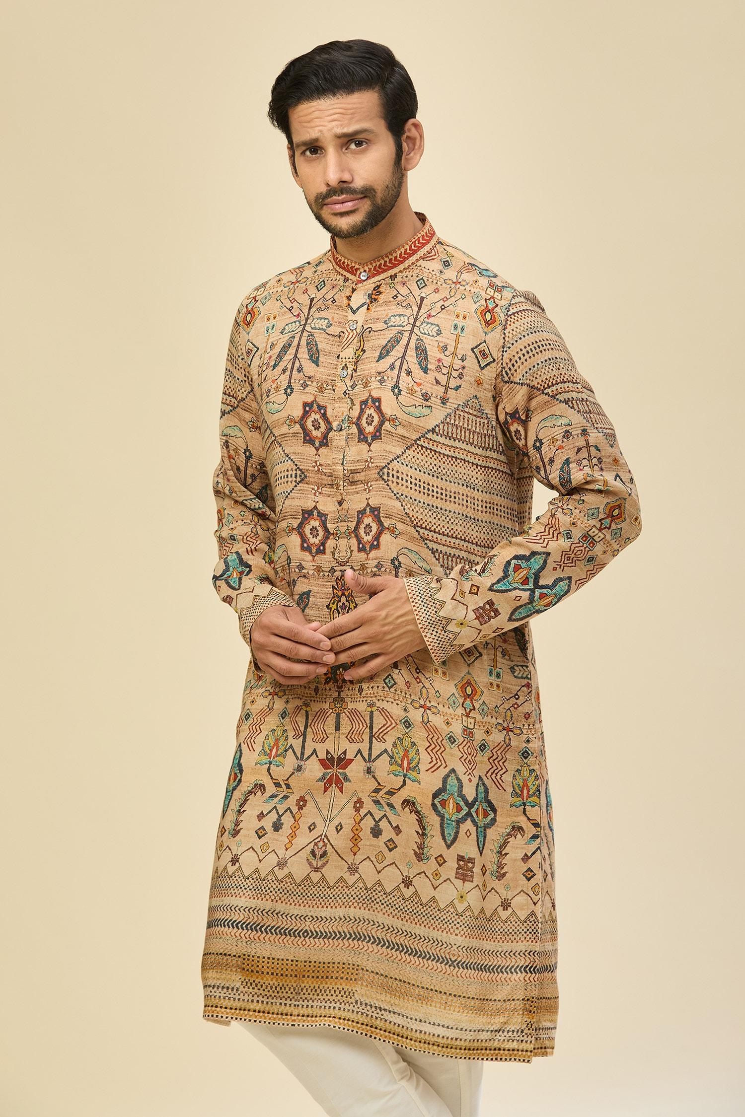 Kurta Set Gold Digital Print