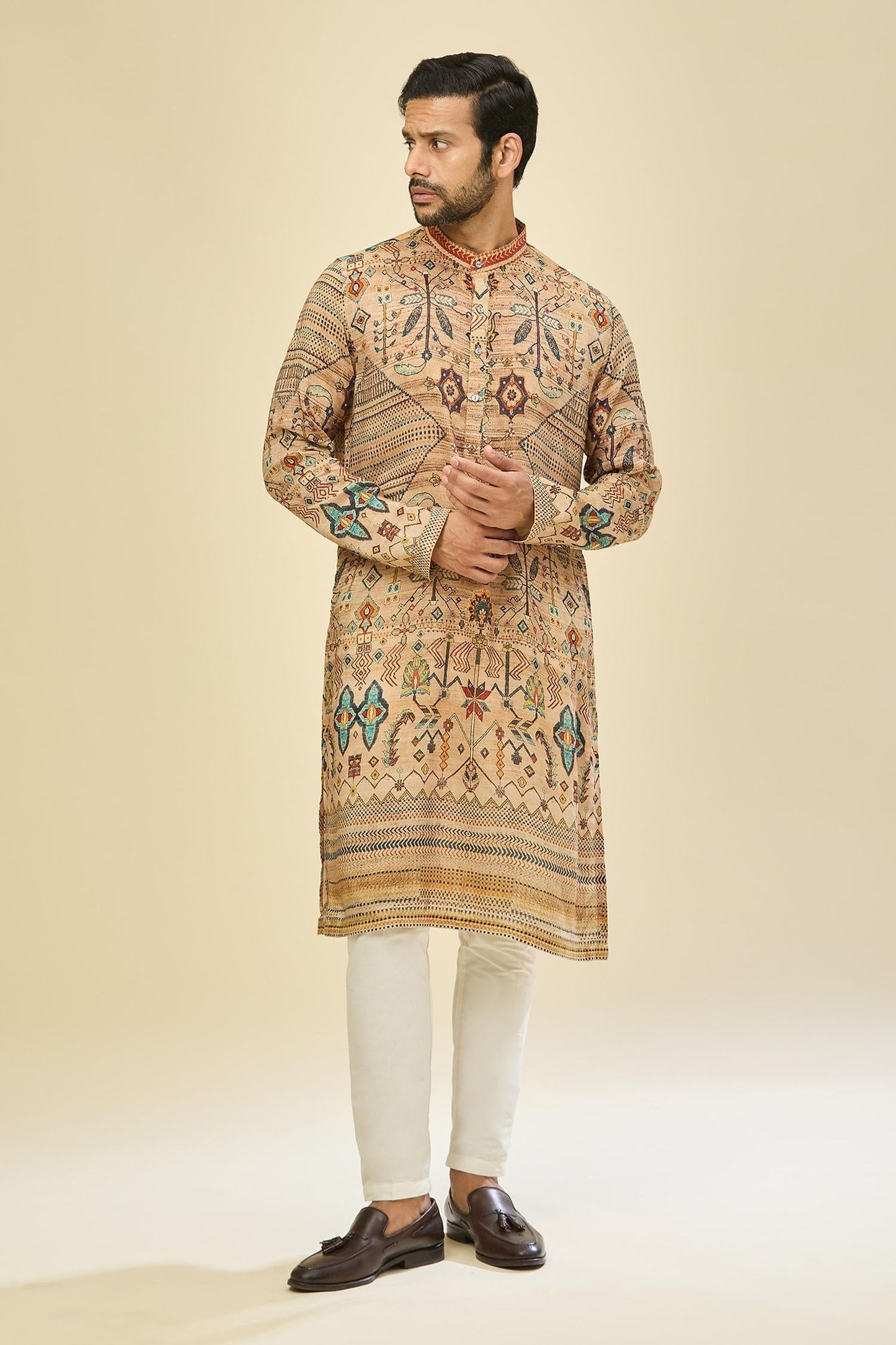Kurta Set Gold Digital Print
