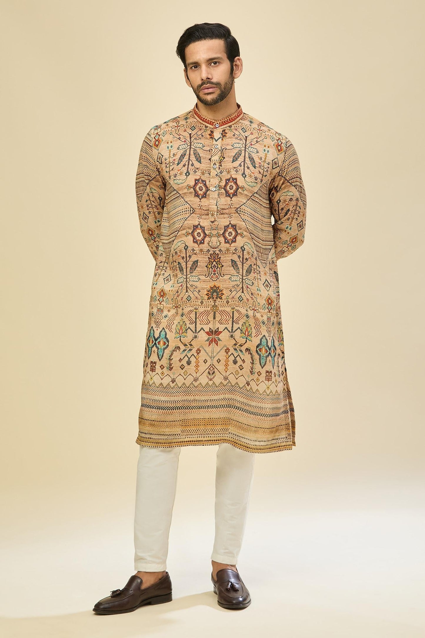 Kurta Set Gold Digital Print