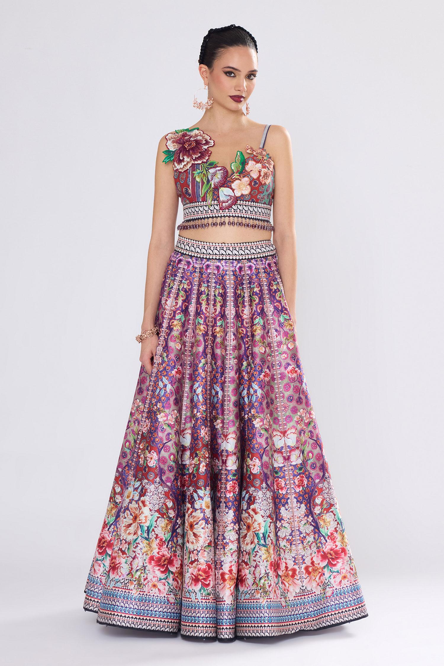 Multi Color Floral - Designer Kurta Set