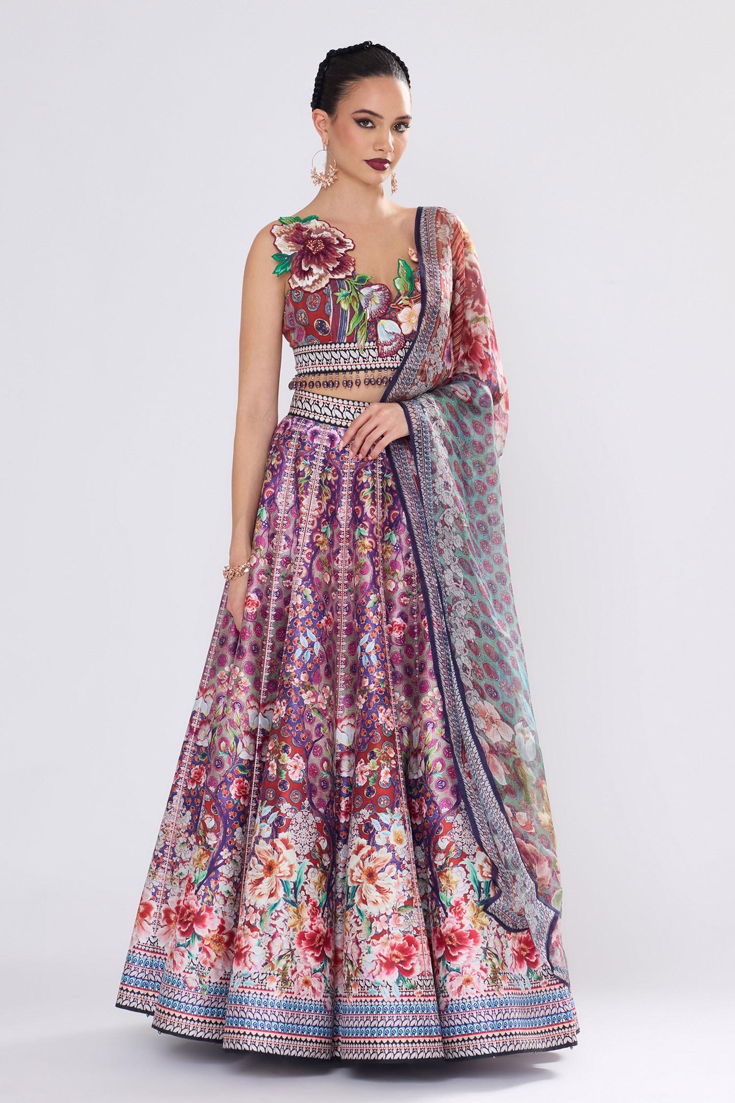 Multi Color Floral - Designer Kurta Set